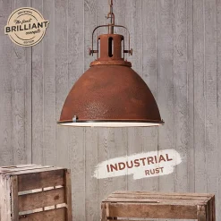 JESPER Suspension rouille, métal/verre, E27 60W ampoule non incluse