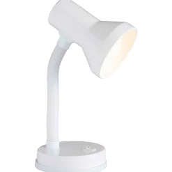 JUNIOR Lampe à poser blanc métal/plastique -E27 28W - ampoule non incluse