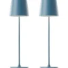 KAAMI lot de 2 lampes extérieures LED intégrée 2W nordique bleu mat 310 lumen 3000 kelvin IP44