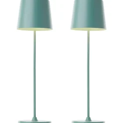KAAMI lot de 2 lampes extérieures LED intégrée 2W vert iceberg 310 lumen 3000 kelvin IP44