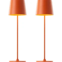 KAAMI lot de 2 lampes extérieures LED intégrée 2W orange mat 310 lumen 3000 kelvin IP44