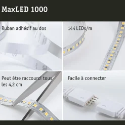 Kit bandeau led MaxLED 1000 Blanc Chaud pour éclairage indirect Paulmann 300 cm