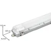 Kit de Réglette LED IP65 + 2 Tube Néon LED 120cm T8 18W (Pack de 6) - Blanc Neutre 4000K - 5500K - SILAMP