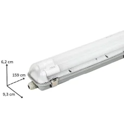 Kit de Réglette LED IP65 + 2 Tube Néon LED 150cm T8 22W (Pack de 6) - Blanc Neutre 4000K - 5500K - SILAMP