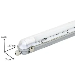 Kit de Réglette LED IP65 + Tube Néon LED 150cm T8 22W - Blanc Froid 6000K - 8000K - SILAMP