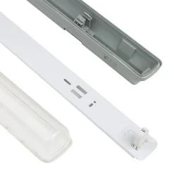 Kit de Réglette LED étanche + Tube Néon LED 120cm T8 18W - Blanc Froid 6000K - 8000K - SILAMP