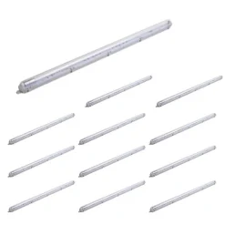 Kit de Réglette LED étanche + 1 Tube Néon LED 150cm T8 22W (Pack de 12) - Blanc Neutre 4000K - 5500K - SILAMP