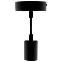 Kit de suspension luminaire métal avec cordon textile - Noir - Zenitech