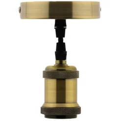 Kit de suspension luminaire métal avec cordon textile Cuivre