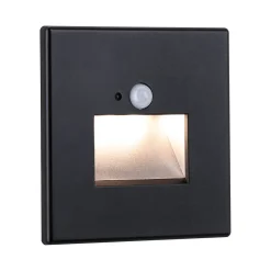 Kit Encastré mural LED Edge Kit de 3 80x80mm 3x1,2W 3x25lm 230V 2700K Noir mat