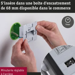 Kit Encastré mural LED Edge Kit de 3 80x80mm 3x1,2W 3x25lm 230V 2700K Noir mat