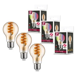 Kit Filament 230 V Ampoule LED 5x470lm 5x6,3W RGBW+ gradable Doré