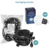 Kit Guirlande Guinguette 20m IP 65 Blanche