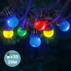 Kit Guirlande Guinguette 20m IP 65 Multicolore