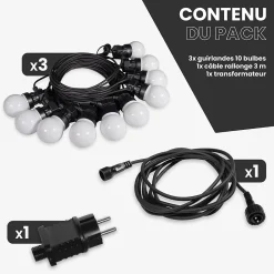 Kit Guirlande Guinguette 30m Blanche