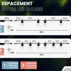 Kit Guirlande Guinguette 20M Transparent