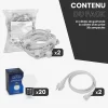 Kit Guirlande Guinguette 20m IP65 Câble Blanc Ampoules Blanches