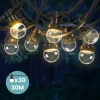Kit Guirlande Guinguette 30m IP 65 Transparente Dimmable