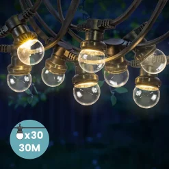 Kit Guirlande Guinguette 30m IP 65 Transparente Dimmable