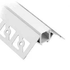 Kit profilé d'angle à niveler sur plaque de plâtre 2m avec revêtement satiné et 2 capuchons