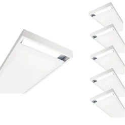 Kit Saillie BLANC pour Panneau LED 120x30 Slim (Pack de 6) - SILAMP