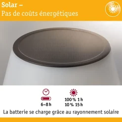 Kit Solar Lampe à poser LED Lillesol Kit de 2 IP44 3000K 2x45lm Acier inoxydable