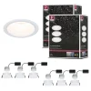 Kit Spot encastré LED Cole Coin Kit de 6 IP44 88mm Coin 6x6W 6x470lm 230V gradable 2700K Blanc dépoli