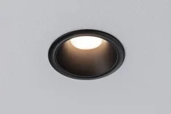 Kit Spot encastré LED Cole Coin Kit de 6 IP44 88mm Coin 6x6W 6x470lm 230V gradable 2700K Noir mat