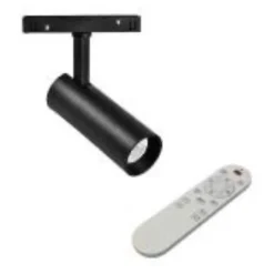 Kit Spot LED sur Rail Magnétique 48V 12W Dimmable Orientable Noir - SILUMEN