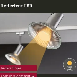 Kit Standard 230 V Réflecteur LED QPAR111 GU10 3x350lm 3x4W 2700K Alu