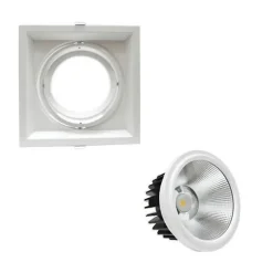 Kit Support AR111 Encastrable Orientable avec Ampoule LED 20W - Blanc Chaud 2300k - 3500k - SILUMEN