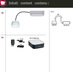 Kits de démarrage Smart Home smik Passerelle + 3x module LED encastré RGBW