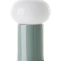 KNUT Lampe à poser vert/blanc verre/métal -E27 25W - ampoule non incluse