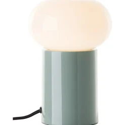 KNUT Lampe à poser vert/blanc verre/métal -E27 25W - ampoule non incluse