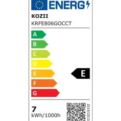 KOZii - Ampoule LED connectée KOZii, éclairage multi-blancs, Filament, E27 A60 Opaque 7W cons., - KRFE806GOCCT