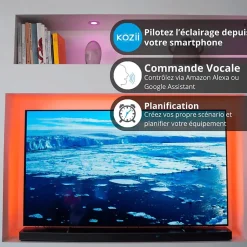 KOZii - Pack de 3 Spots LED connectés, culot GU10, variation de couleur - KPACK3G50SRVBCCT