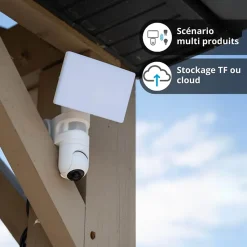 KOZii - Projecteur mural connecté avec caméra intégrée KOZII Détecteur de mouvement 2200 lumens Blanc froid - KPRCAM2000