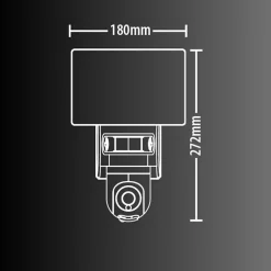KOZii - Projecteur mural connecté avec caméra intégrée KOZII Détecteur de mouvement 2200 lumens Blanc froid - KPRCAM2000