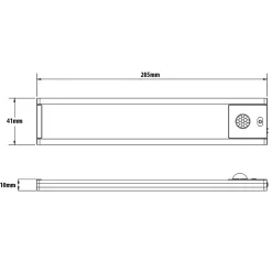 LACTEA : Lampe LED rechargeable sous meuble 20 cm, 100 lumens, avec CCT. Argent