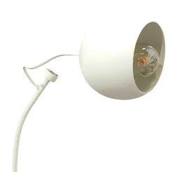 Lampadaire 126 cm fin en métal blanc et abat-jour rond - PIXAR 8488