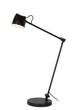 Lampadaire / lampe de lecture MILNE en métal avec LED intégré - Noir - Lucide