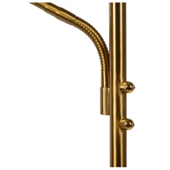 Lampadaire / lampe de lecture ZENITH en métal avec LED intégré - Or Mat / Laiton - Lucide