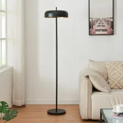 Lampadaire à pied Barton 2 x E27 159 cm noir lux.pro