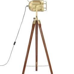 Lampadaire - vidaXL - Bois de manguier massif - 97 cm - E27 - Trépied - Chic