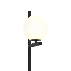 Lampadaire Aberdaron E27 hauteur 154 cm noir blanc lux.pro