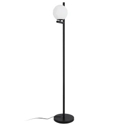 Lampadaire Aberdaron E27 hauteur 154 cm noir blanc lux.pro