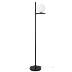 Lampadaire Aberdaron E27 hauteur 154 cm noir blanc lux.pro