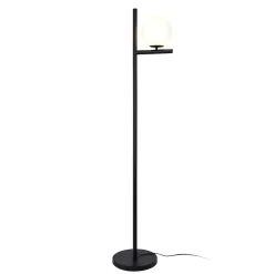 Lampadaire Aberdaron E27 hauteur 154 cm noir blanc lux.pro