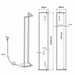 Lampadaire angle design LED coin - Tivoli