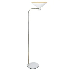 Lampadaire Apennin GoodHome crème E27 IP20 l.35 x H.160 cm